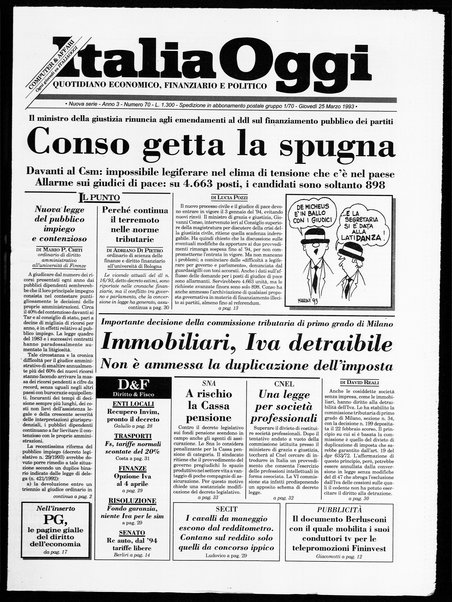 Italia oggi : quotidiano di economia finanza e politica